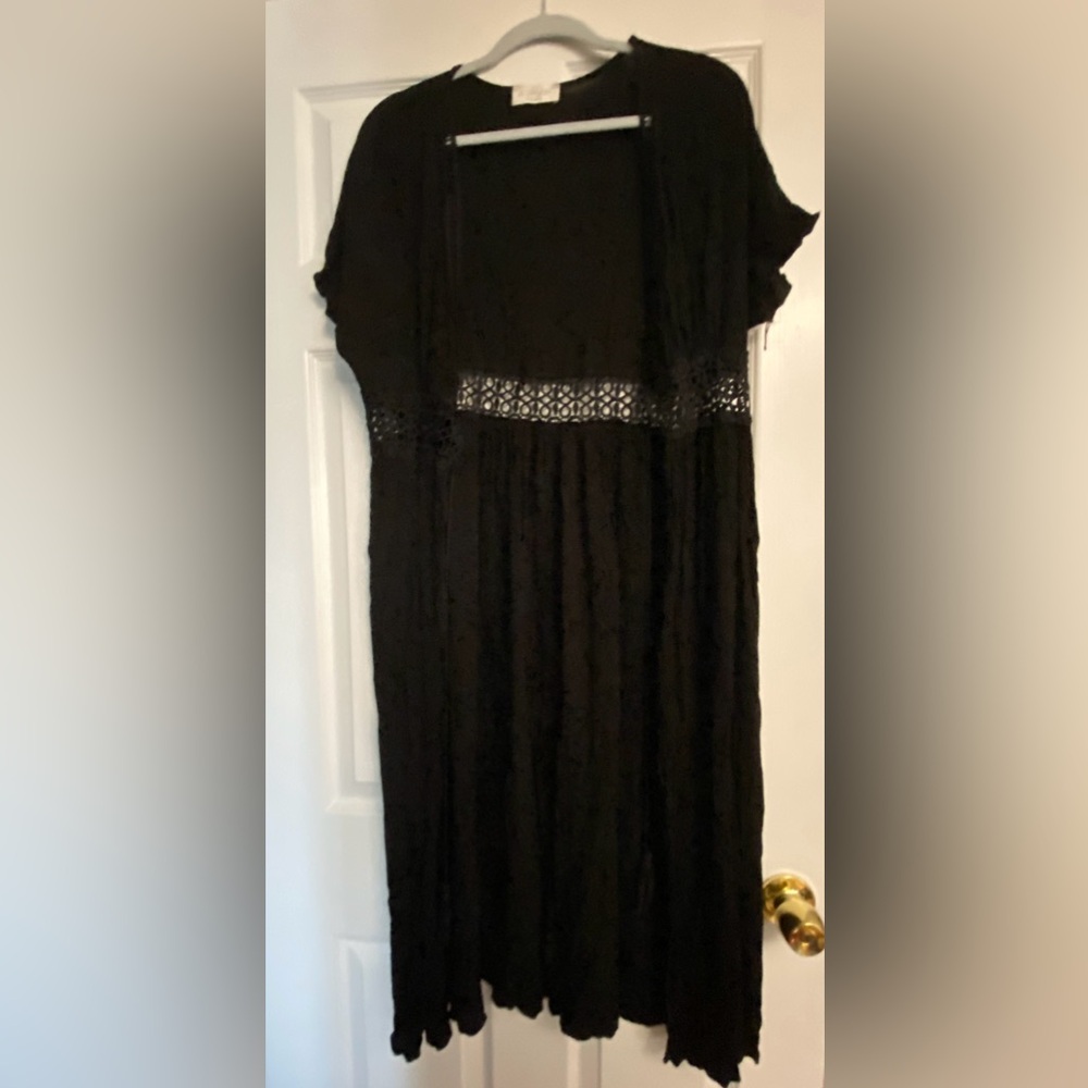 👡💓👀Open beach coverup kimono with tassel tie